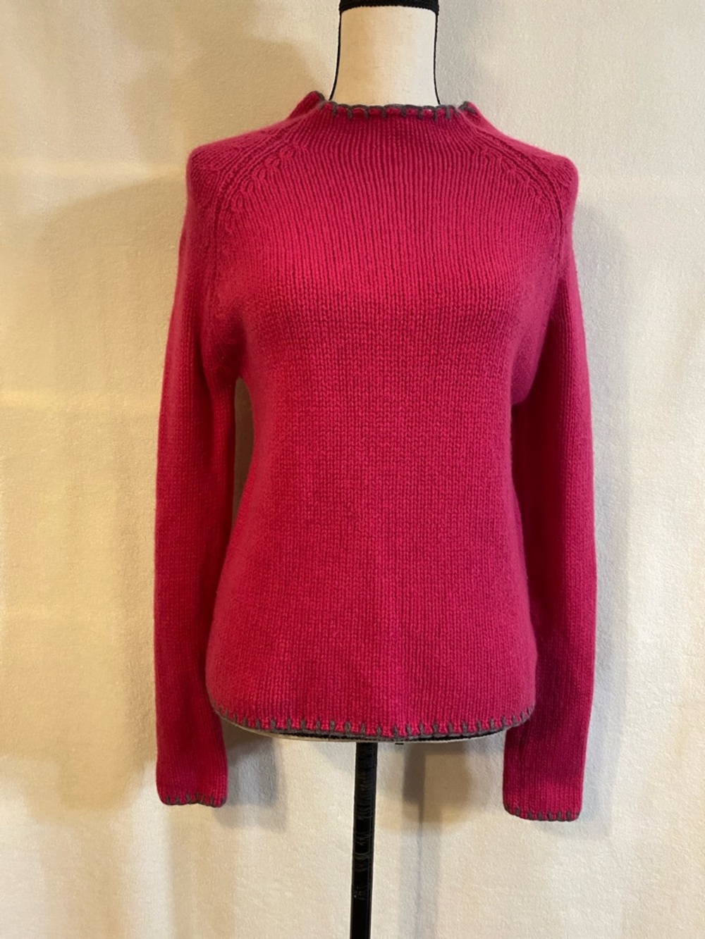Gap vintage 2000 Y2K pink lambswool chunky knit raglan sleeve sweater